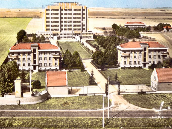 Carte postale de l'hôpital Robert Ballanger de Villepinte vers 1950