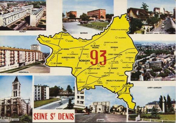 Cartes postale multi vues des villes de Seine-Saint-Denis