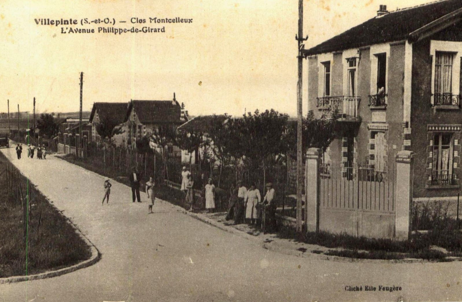 L'avenue Philippe-de-Girard dans le Clos Montceleux de Villepinte en 1930
